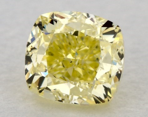 GIA 0.51 Carat Fancy Yellow-SI1 Cushion Modified Cut Diamond